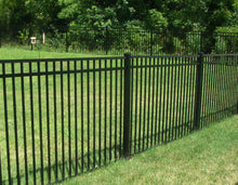 [200 Feet Of Fence] 5' Tall Black Ornamental Aluminum Flat Top Complete Fence Package