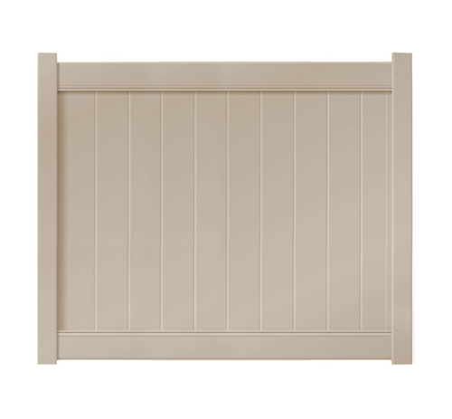 6' x 5' Sandstone Single Swing Vinyl Gate