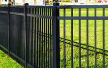 [100 Feet Of Fence] 6' Tall Black Ornamental Aluminum Flat Top Complete Fence Package