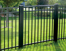 Ornamental Aluminum Flat Top 5' Wide x 4' Tall 3-Rail Gate with 3-7/8" Air Space