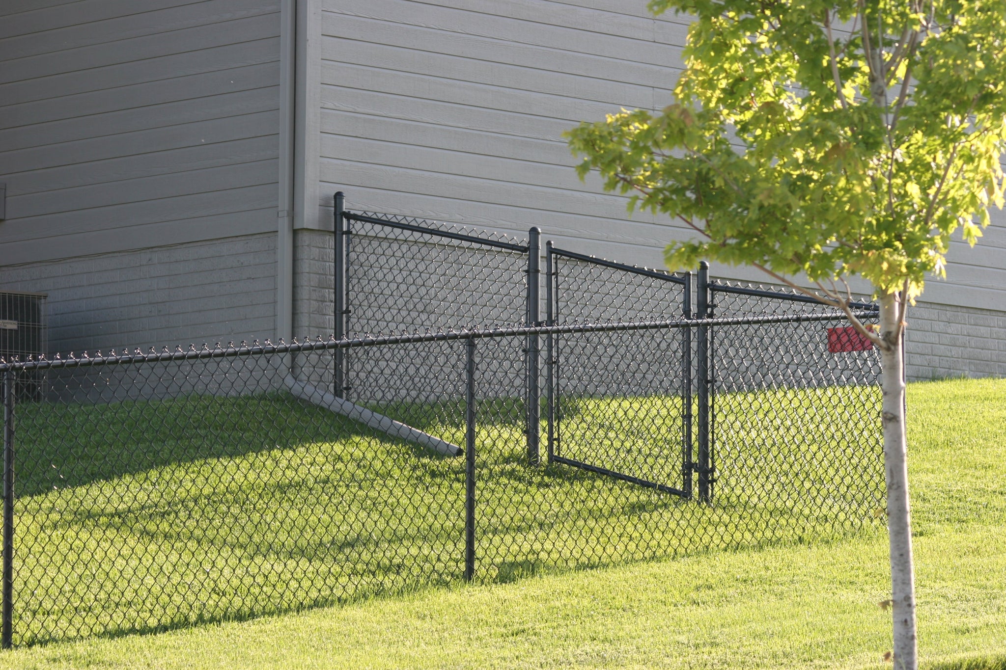 black vinyl fence