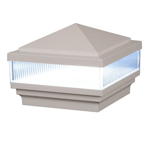 4" x 4" Haven Low Voltage Scallop Lens LED Light Post Cap (Box of 6)