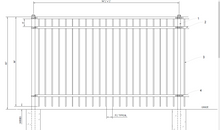 [50' Length] 5' Ornamental Flat Top Complete Fence Package
