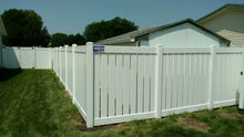 [50 Feet Of Fence] 6' Tall Semi-Privacy 1" Air Space AFC-030 Vinyl Complete Fence Package