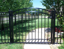 4' Aluminum Ornamental Single Swing Gate - Flat Top Series C - Over Arch