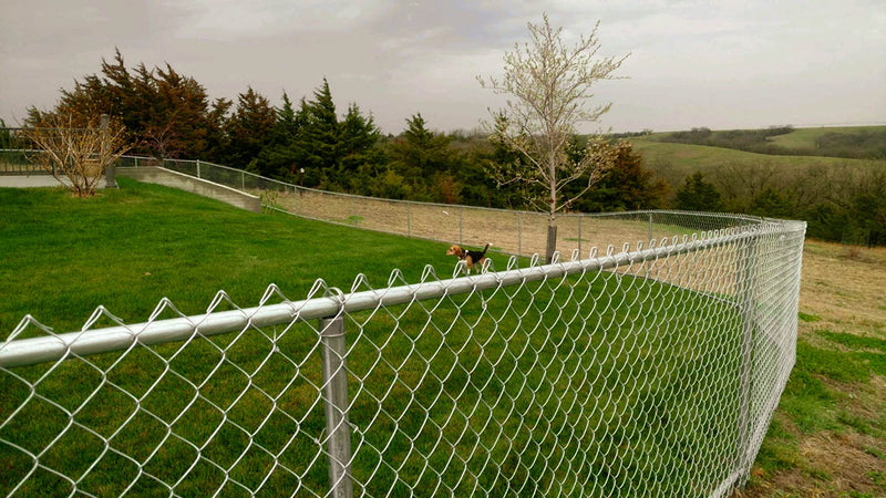 75' Length] 6' Galvanized Chain Link Complete Fence Package
