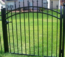 6' Aluminum Ornamental Single Swing Gate - Spear Top Series H - Over Arch