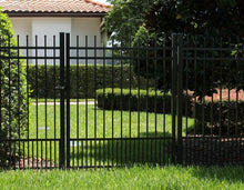 8' Aluminum Ornamental Single Swing Gate - Spear Top Series H - No Arch