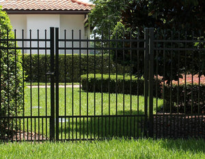 8' Aluminum Ornamental Single Swing Gate - Spear Top Series H - No Arch