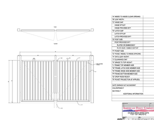 72" x 72" Flat Top Double Drive Gate