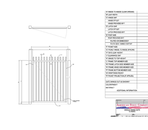 72" x 72" Spear Top Single Swing Gate